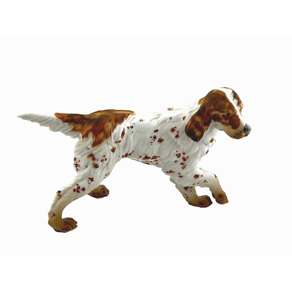 C. Martinu ENGLISH IRISH Red & White SETTER Hunting Dog Porcelain Figurine SPAIN - Picture 2 of 13